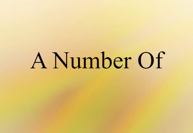 a number of