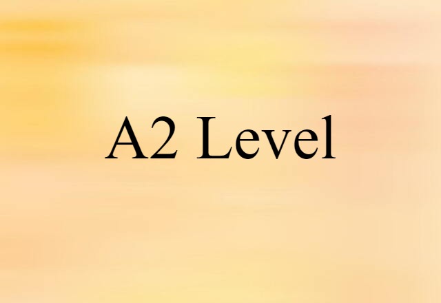 A2 Level (noun) Definition, Meaning & Examples