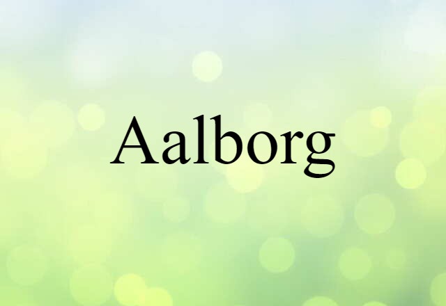 Aalborg (noun) Definition, Meaning & Examples