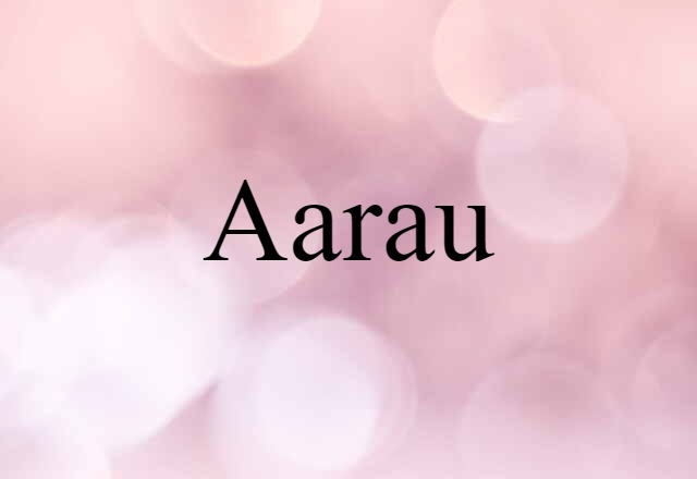 Aarau (noun) Definition, Meaning & Examples