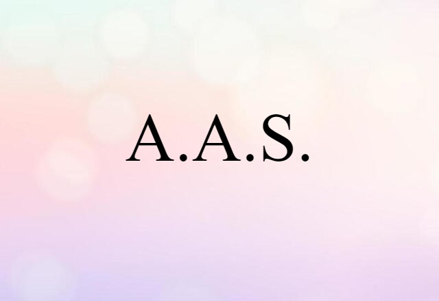 A.A.S. (noun) Definition, Meaning & Examples