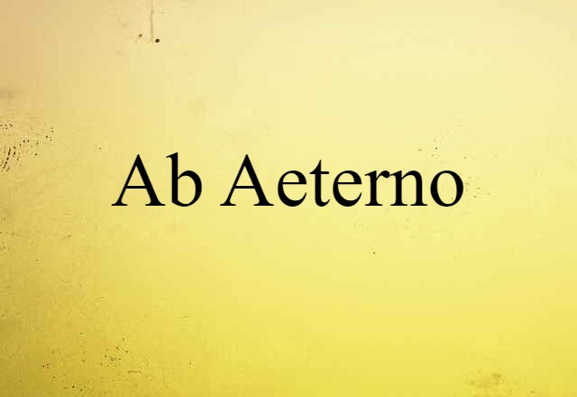 ab aeterno