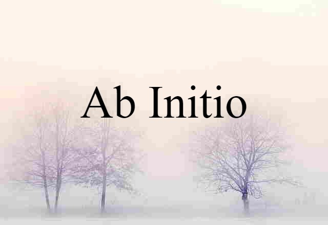 Ab Initio (noun) Definition, Meaning & Examples