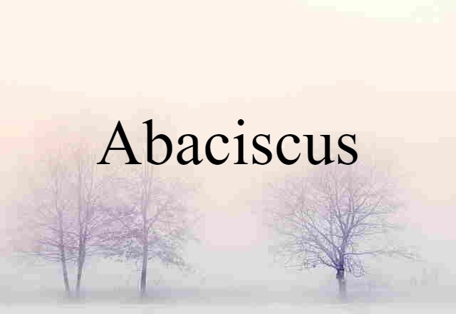 Abaciscus (noun) Definition, Meaning & Examples