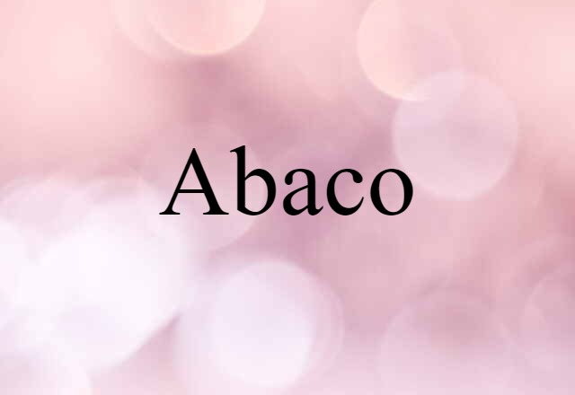 Abaco (noun) Definition, Meaning & Examples