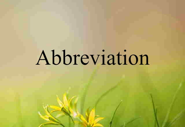 abbreviation