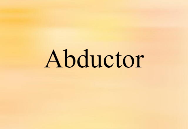 Abductor (noun) Definition, Meaning & Examples