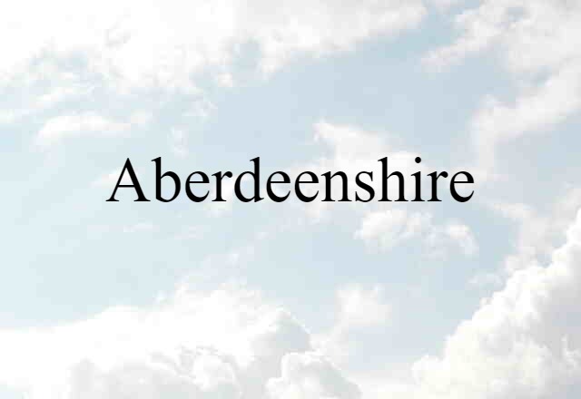 Aberdeenshire (noun) Definition, Meaning & Examples