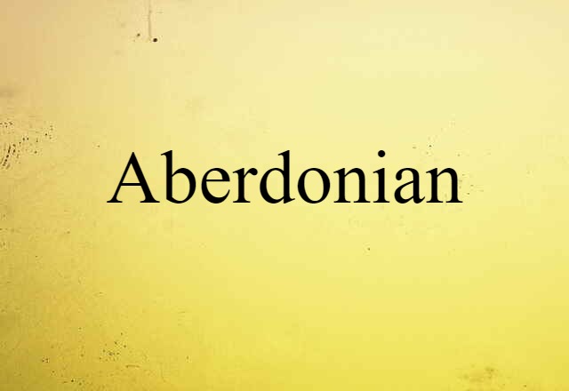 Aberdonian (noun) Definition, Meaning & Examples