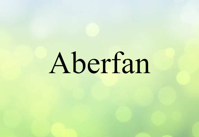 Aberfan (noun) Definition, Meaning & Examples