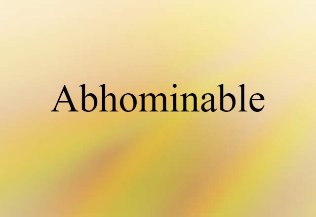 abhominable