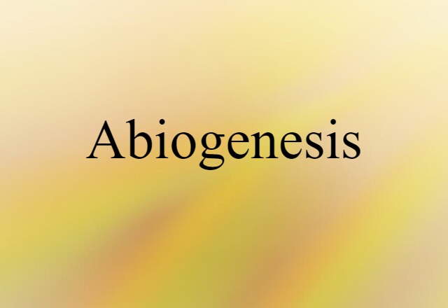 abiogenesis