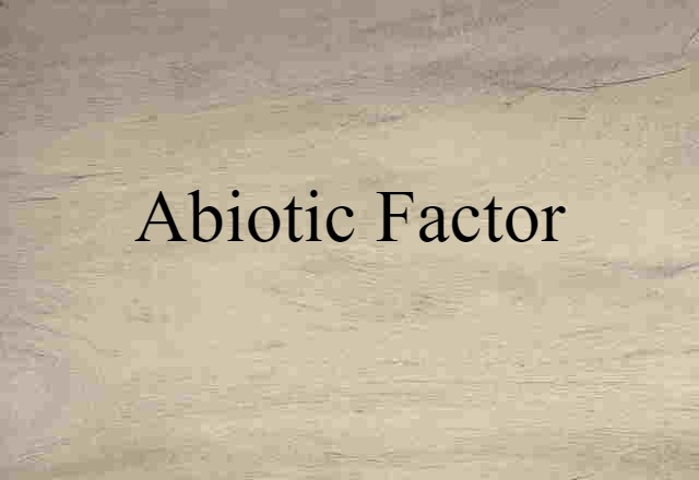 abiotic factor