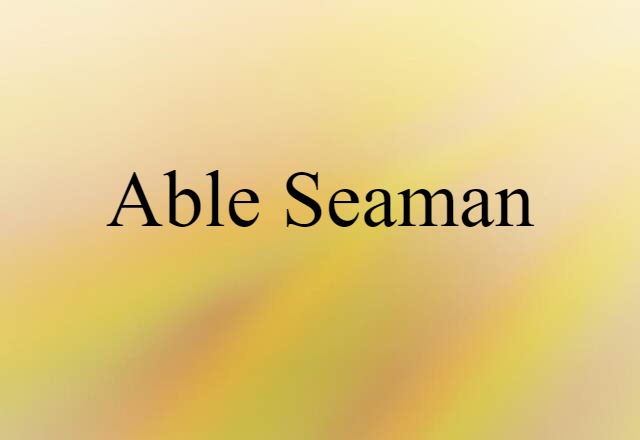 able seaman