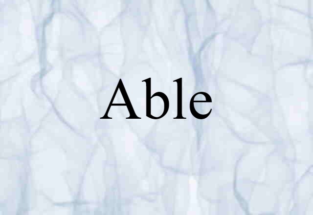 Able (noun) Definition, Meaning & Examples