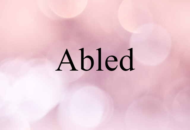 Abled (noun) Definition, Meaning & Examples