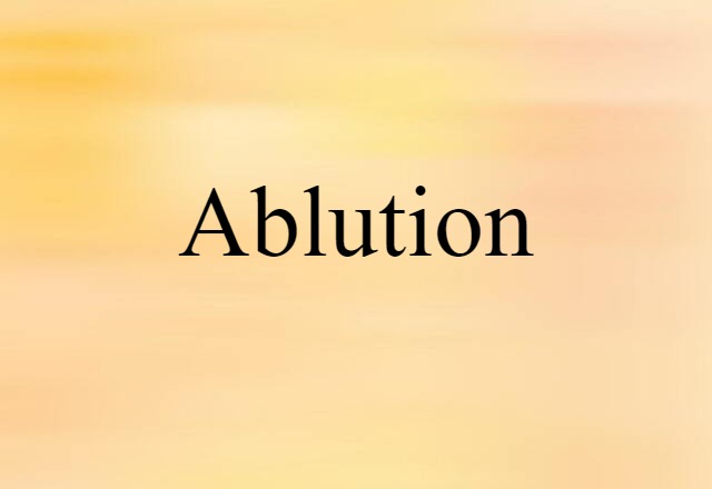 ablution