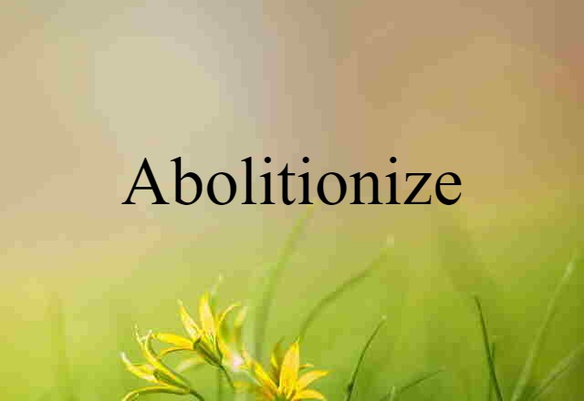 Abolitionize (noun) Definition, Meaning & Examples