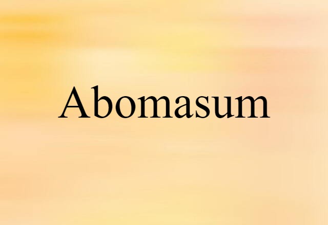 abomasum