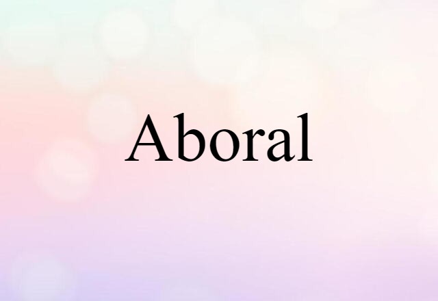 Aboral (noun) Definition, Meaning & Examples