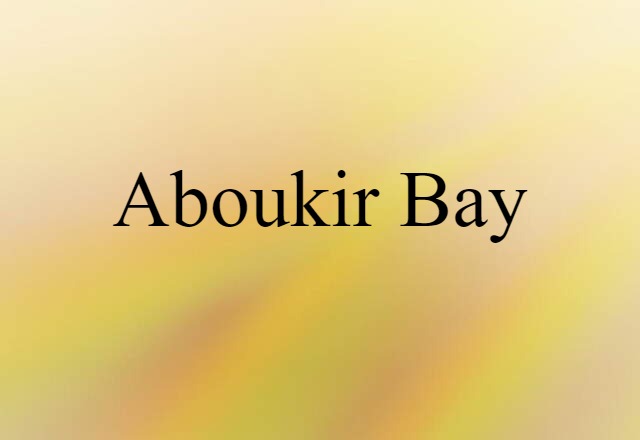 Aboukir Bay