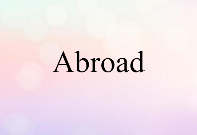 Abroad (noun) Definition, Meaning & Examples