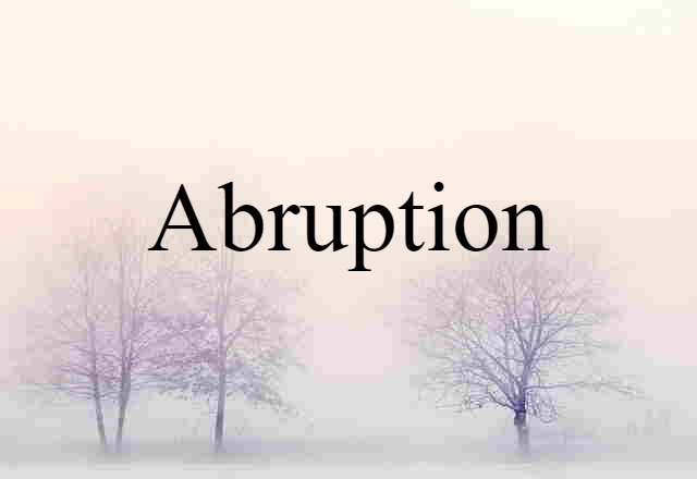 Abruption (noun) Definition, Meaning & Examples