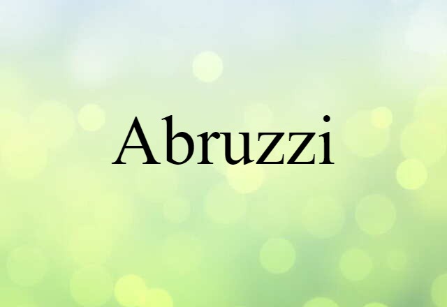 Abruzzi