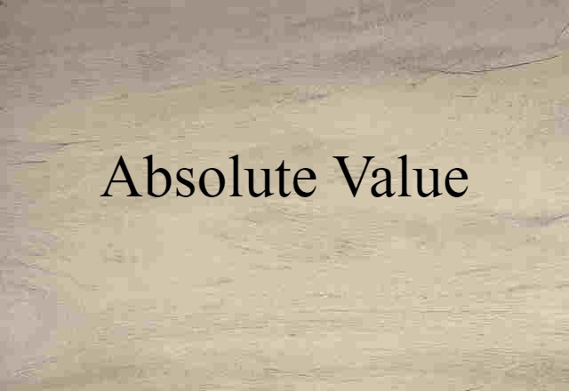 absolute value