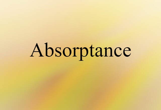 absorptance