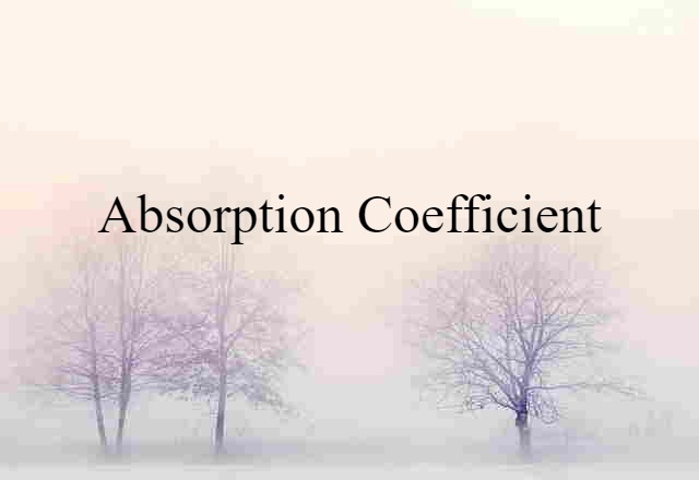 absorption coefficient