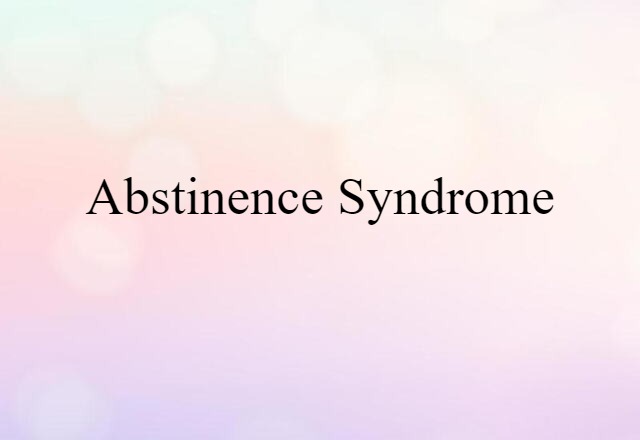 abstinence syndrome