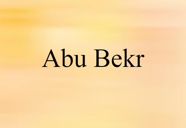 Abu Bekr