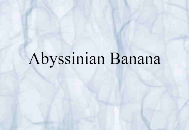 Abyssinian banana