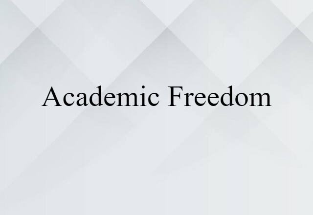 academic freedom