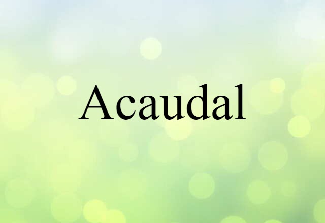 acaudal