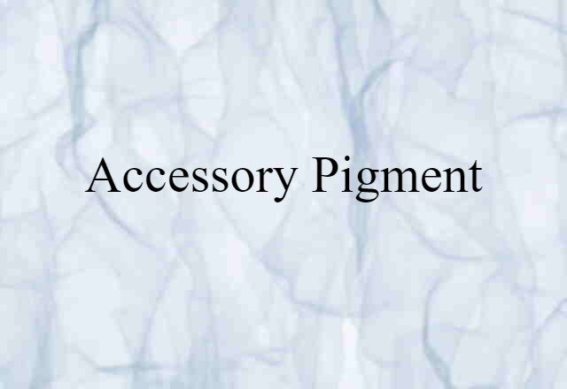 accessory pigment