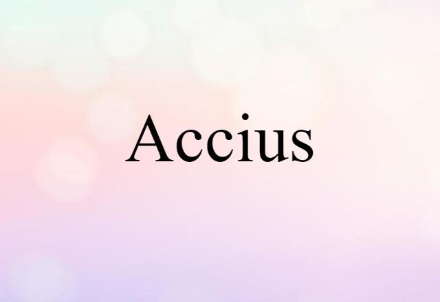 Accius (noun) Definition, Meaning & Examples