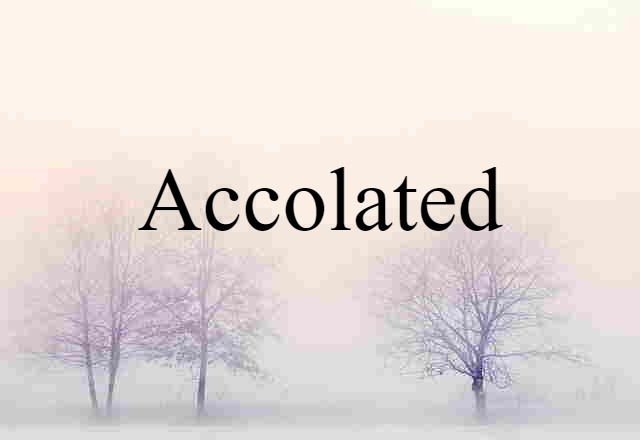 Accolated (noun) Definition, Meaning & Examples