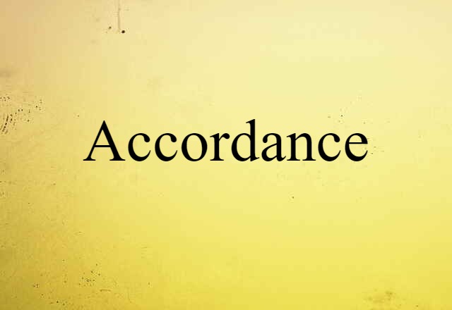 accordance