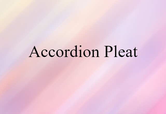 Accordion Pleat (noun) Definition, Meaning & Examples