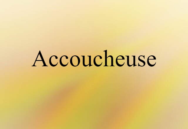 Accoucheuse (noun) Definition, Meaning & Examples