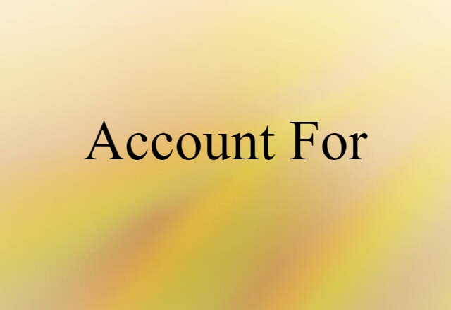 account for