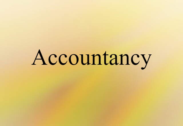 accountancy