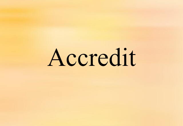 accredit