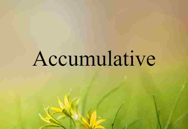 Accumulative (noun) Definition, Meaning & Examples