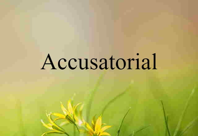 accusatorial