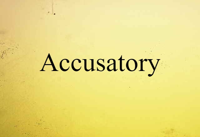 Accusatory (noun) Definition, Meaning & Examples