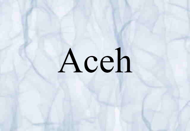 Aceh (noun) Definition, Meaning & Examples