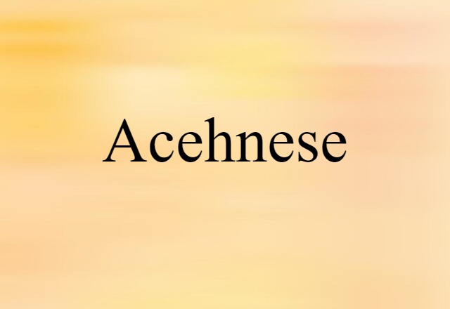 Acehnese